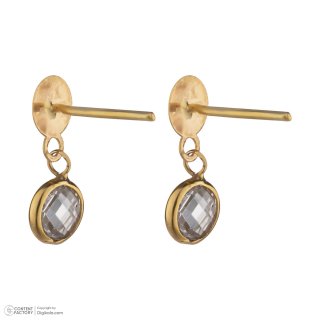 گوشواره میخی طلا 18 عیار زنانه نیکان گلد مدل NK 5689 — تصویر 3 از 3