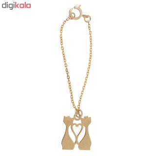 آویز ساعت طلا 18 عیار زنانه طرح گربه کد SG496 — تصویر 2 از 2