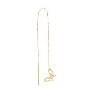 گوشواره طلا 18 عیار زنانه قیراط طرح پروانه کد GH4624 — تصویر 2 از 3