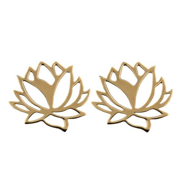 گوشواره میخی طلا 18 عیار زنانه نیکان گلد مدل گل — تصویر 1 از 2