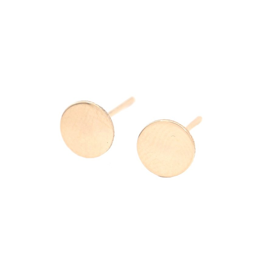گوشواره طلا 18 عیار زنانه طرح دایره مدل GE015 — تصویر 1 از 2