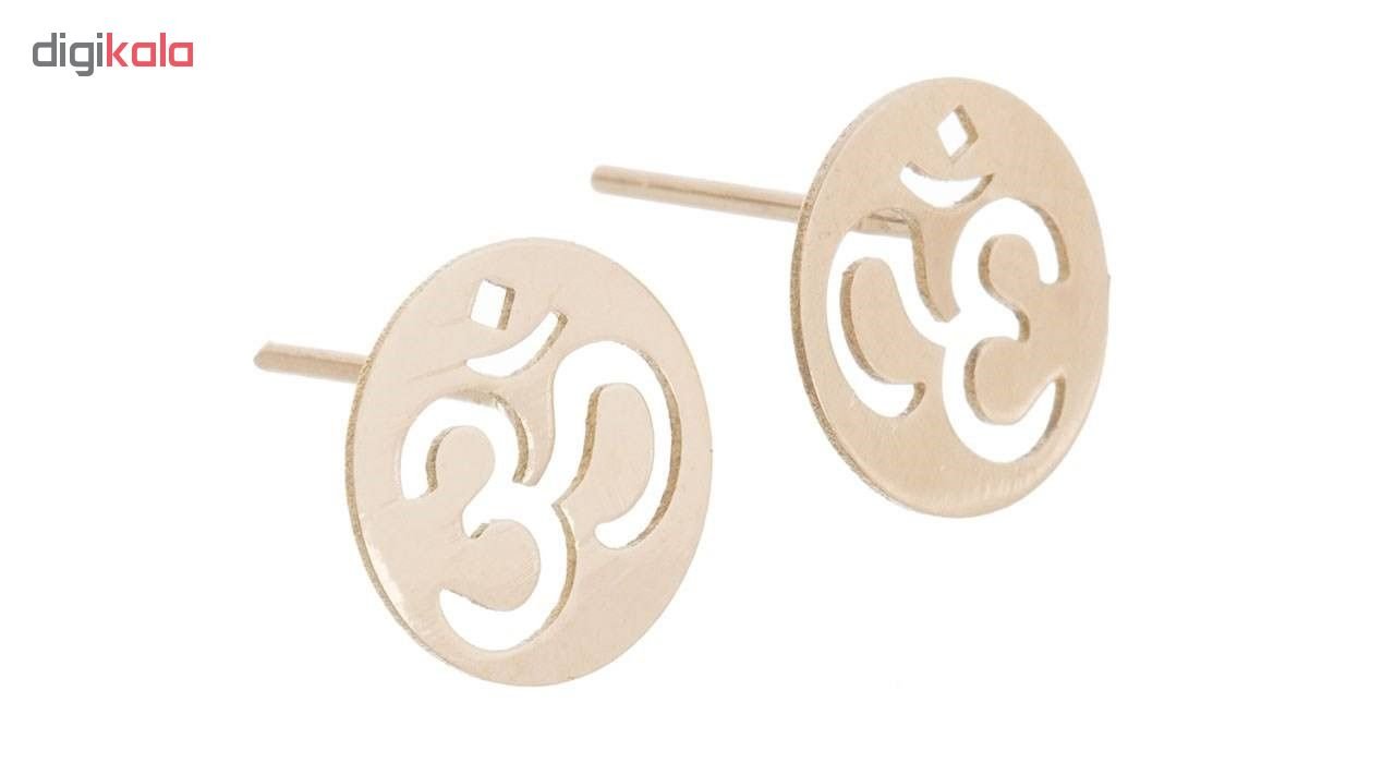 نیم ست طلا 18 عیار زنانه طرح ام کد SG569 — تصویر 5 از 6