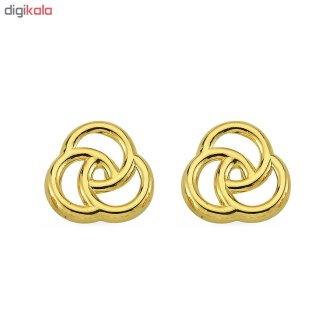 گوشواره طلا 18 عیار زنانه نیکان زر مدل GE106 — تصویر 3 از 4