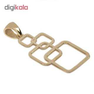 آویز گردنبند طلا 18 عیار زنانه طرح مربع هندسی مدل SG185 — تصویر 3 از 3