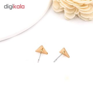 گوشواره طلا 18 عیار نیکان زر مدل GE122 — تصویر 4 از 5