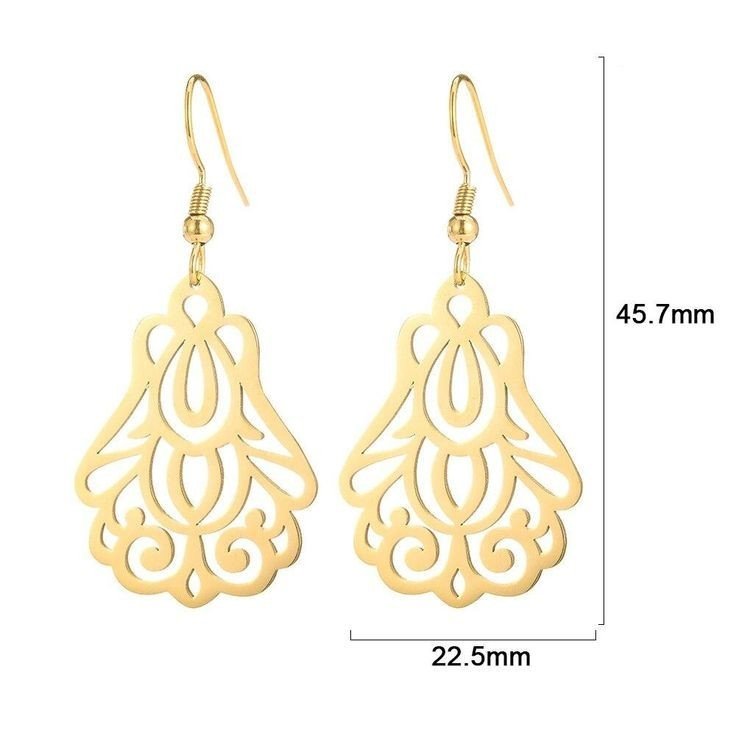 گوشواره طلا 18 عیار زنانه قیراط کد GH3676 — تصویر 3 از 4