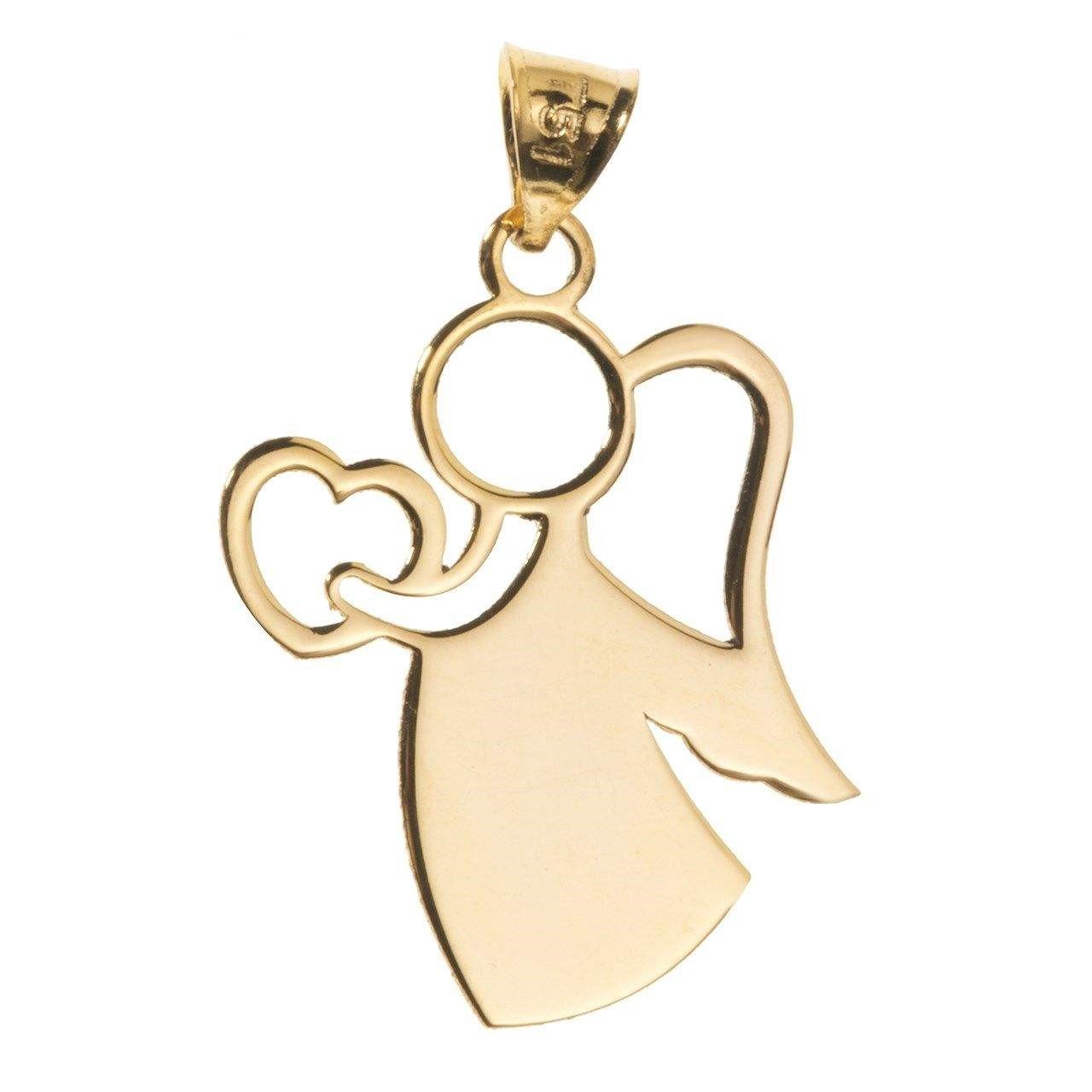 گوشواره طلا 18 عیار زنانه قیراط طرح فرشته کد GH4533 — تصویر 1 از 3