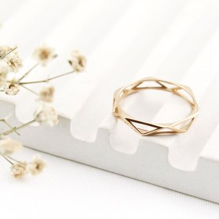 انگشتر طلا 18 عیار زنانه نیکان گلد مدل ساده 1123 — تصویر 3 از 3
