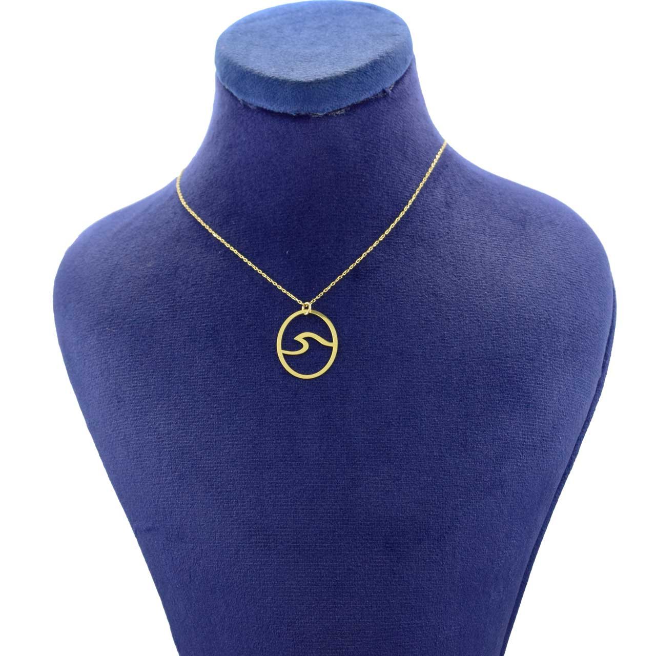 گردنبند طلا 18 عیار زنانه با زنجیر حلقه‌ای (فلامینگو) نیکان گلد مدل NK 5689 — تصویر 2 از 5
