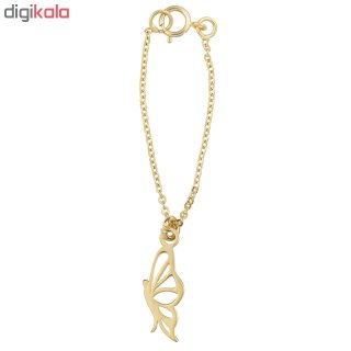 آویز ساعت طلا 18 عیار زنانه طرح پروانه کد SG437 — تصویر 2 از 2