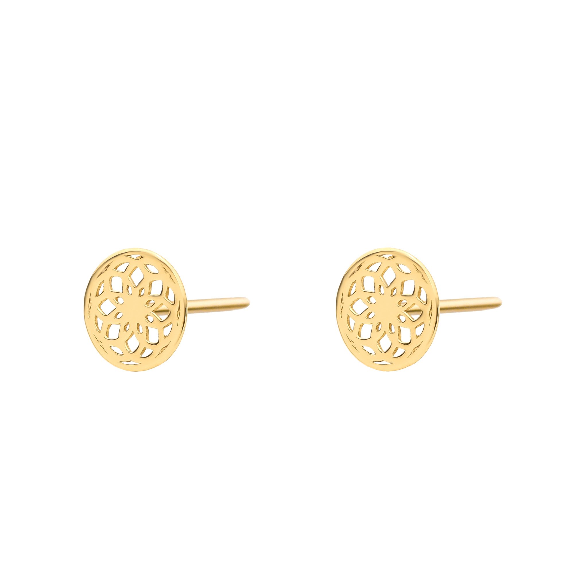 گوشواره میخی طلا 18 عیار زنانه نیکان گلد مدل NK 5689 — تصویر 1 از 3