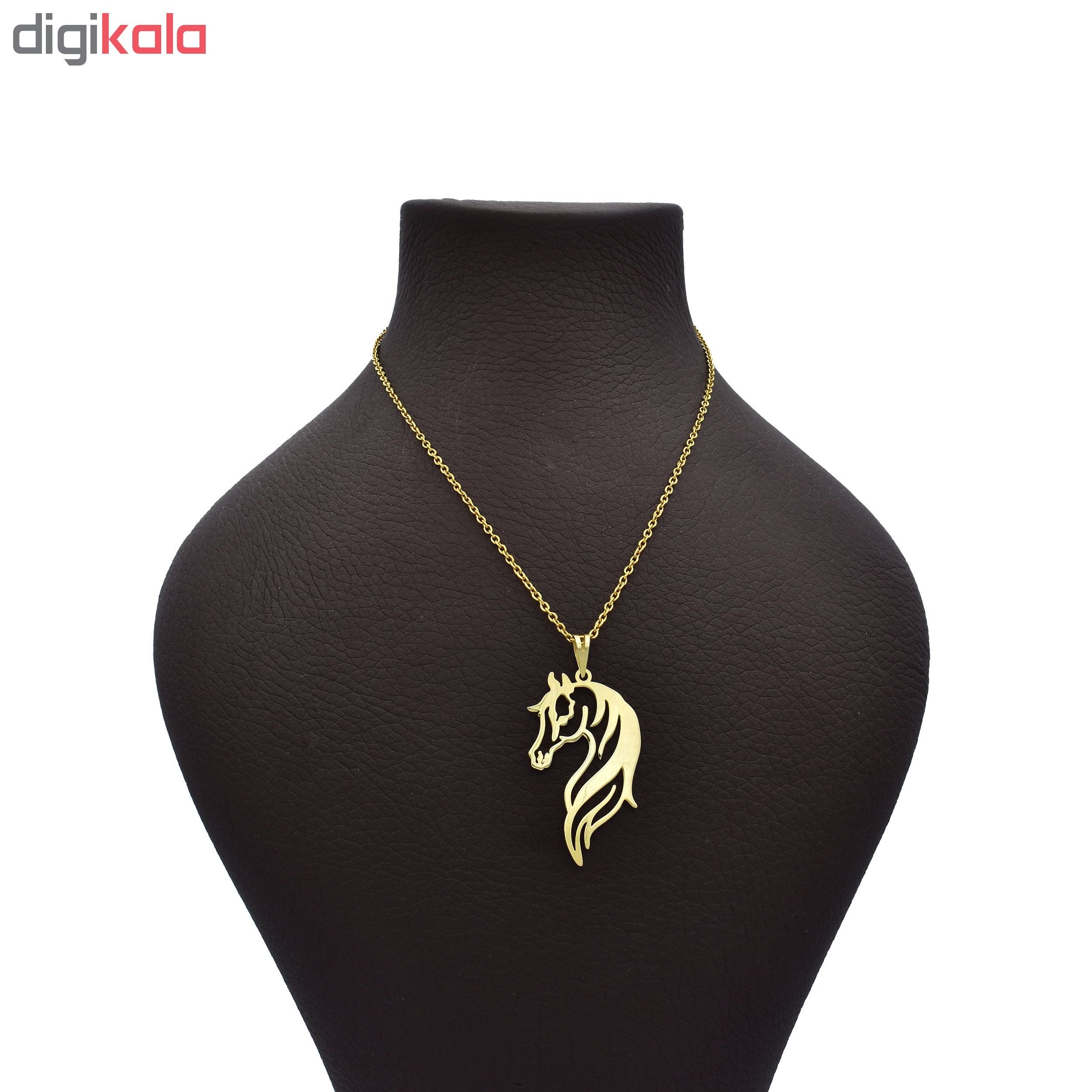 گردنبند طلا 18 عیار زنانه آرشا گالری طرح اسب کد 327A2452 — تصویر 2 از 5