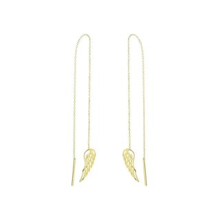 گوشواره طلا 18 عیار دخترانه مدل بال فرشته 7778 — تصویر 2 از 2