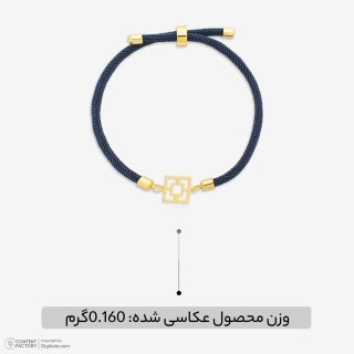 دستبند طلا 18 عیار زنانه با بند بافت نیکان گلد مدل NK223 — تصویر 4 از 5