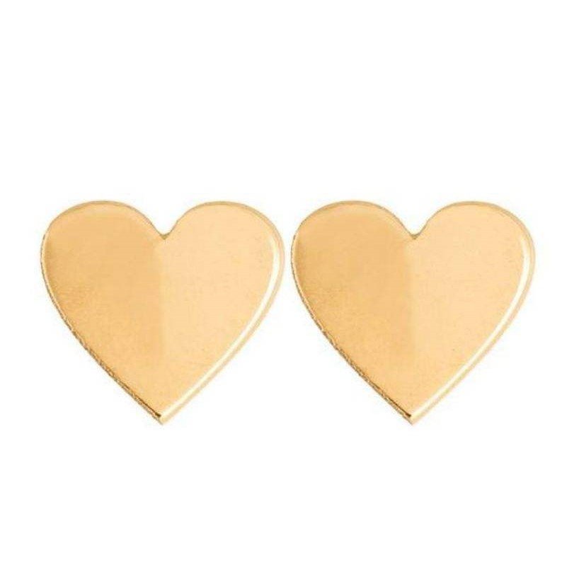 گوشواره طلا 18 عیار زنانه قیراط طرح قلب کد GH3882 — تصویر 1 از 3
