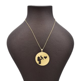 گردنبند طلا 18 عیار زنانه شمیم گلد گالری مدل مادر و فرزند MZ240 — تصویر 1 از 2