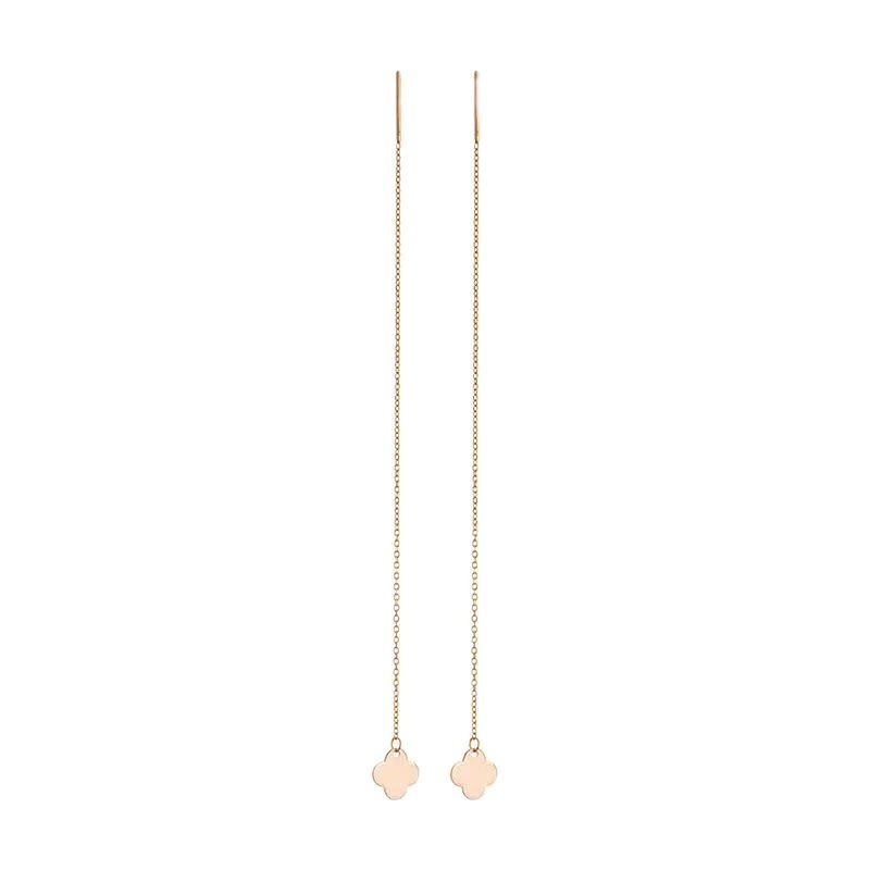 گوشواره بخیه‌ای طلا 18 عیار زنانه نیکان گلد مدل گل 124 — تصویر 1 از 2