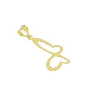آویز گردنبند طلا 18 عیار زنانه مدل پروانه GP003 — تصویر 2 از 2