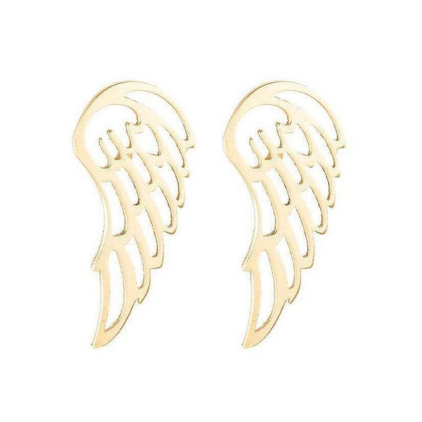 گوشواره طلا 18 عیار زنانه قیراط طرح بال کد GH3889 — تصویر 2 از 3