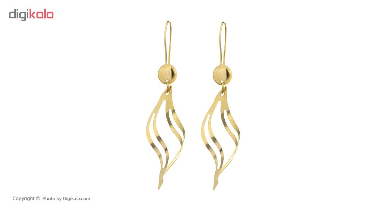 گوشواره طلا 18 عیار زنانه گالری گیرا کد 112 — تصویر 3 از 6