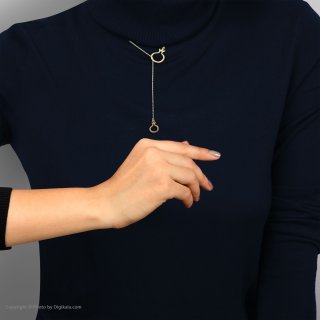 گردنبند طلا 18 عیار زنانه با زنجیر حلقه‌ای (فلامینگو) نیکان گلد مدل انار — تصویر 4 از 4