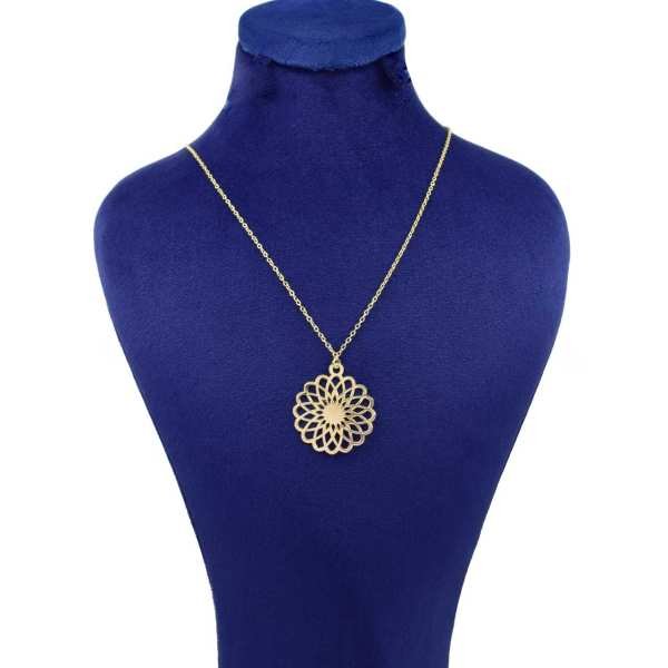 گردنبند طلا 18 عیار زنانه با زنجیر حلقه‌ای (فلامینگو) نیکان گلد مدل NK 5689 — تصویر 1 از 5