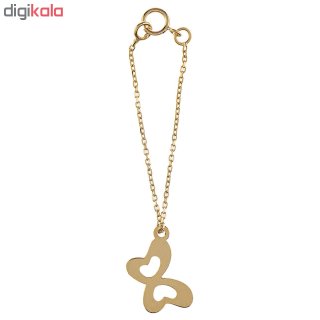 آویز ساعت طلا 18 عیار زنانه طرح پروانه کد SG371 — تصویر 2 از 2