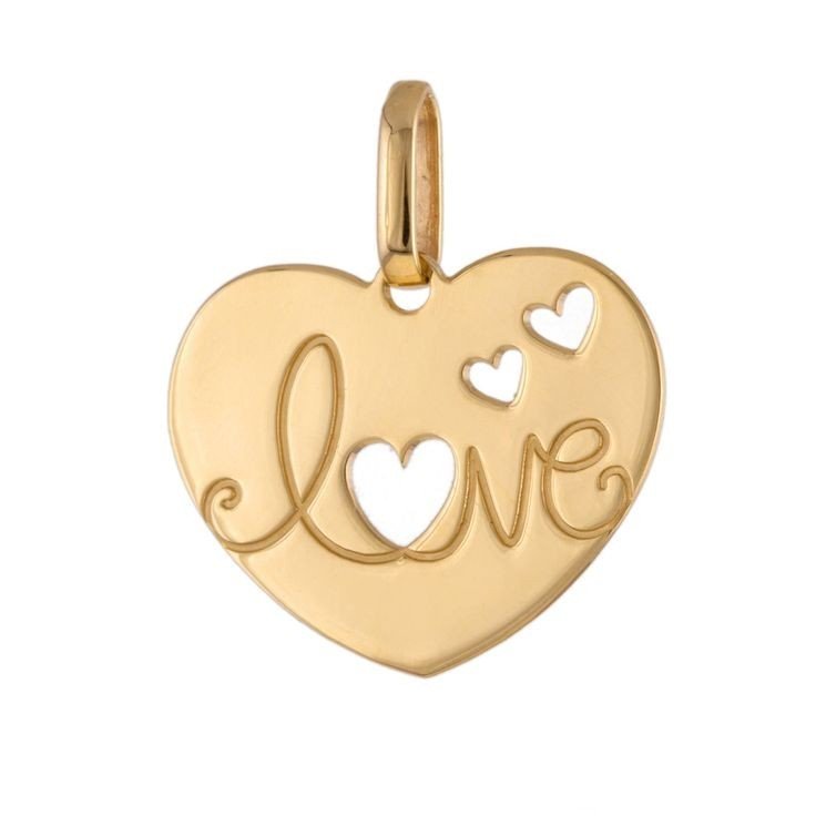 آویز گردنبند طلا 18 عیار زنانه قیراط مدل قلب کد GH5668 — تصویر 1 از 3