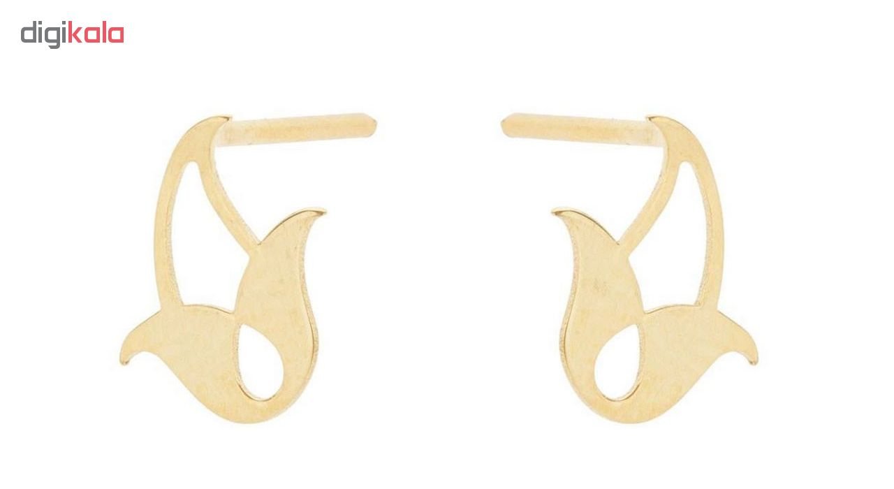 گوشواره طلا 18عیار الن نار مدل EL75 — تصویر 4 از 5