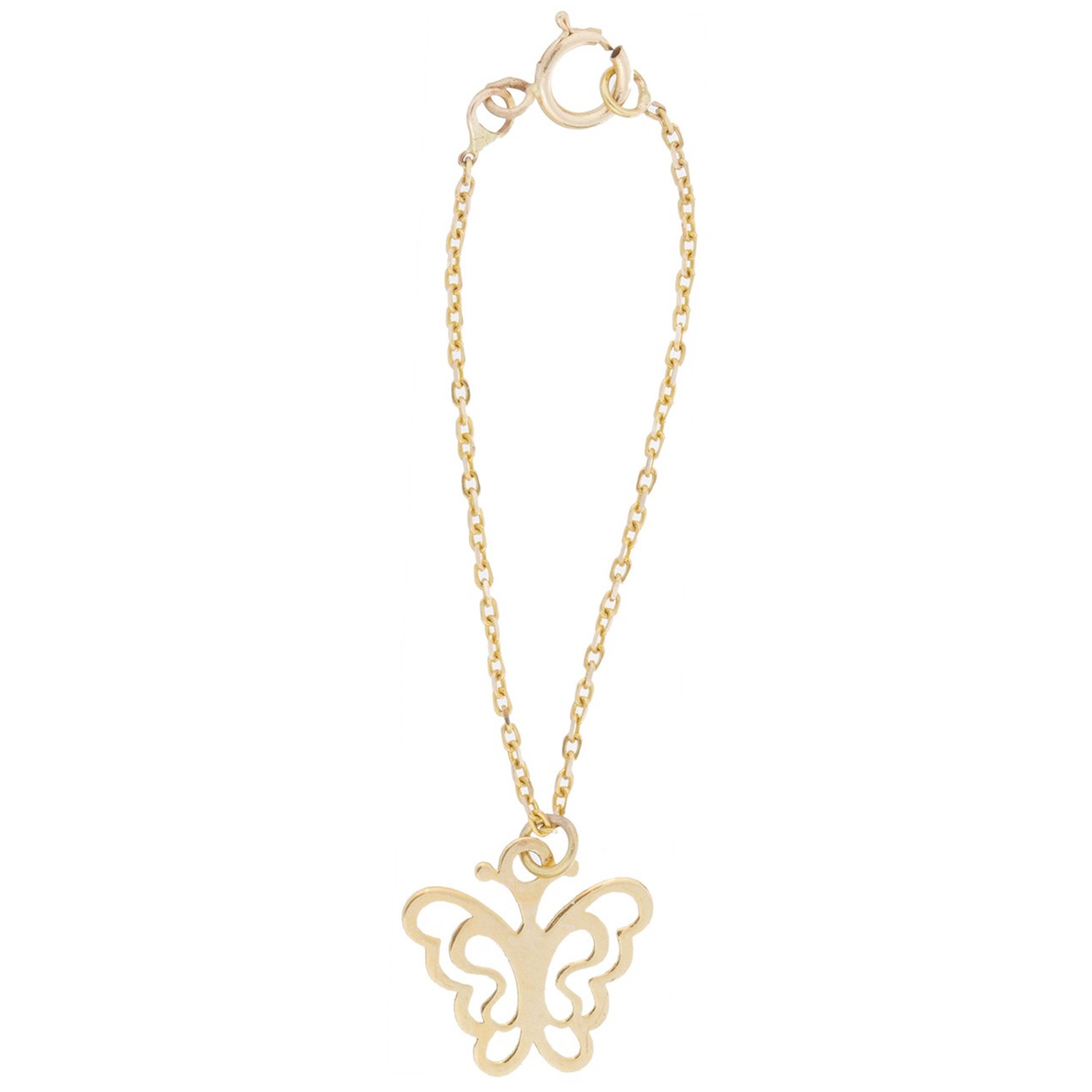 آویز ساعت طلا 18 عیار زنانه طرح پروانه کد SG413 — تصویر 1 از 2
