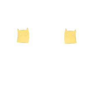 گوشواره طلا 18 عیار زنانه مدل گربه — تصویر 2 از 2
