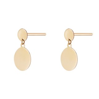 گوشواره میخی طلا 18 عیار زنانه نیکان گلد مدل دایره ای 4567 — تصویر 3 از 3