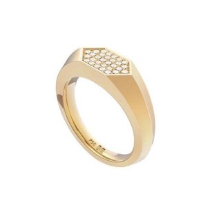 انگشتر طلا 18 عیار زنانه قیراط کد GH3075 — تصویر 3 از 3