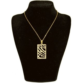گردنبند طلا 18 عیار زنانه طرح شعر کد UN0021 — تصویر 2 از 2