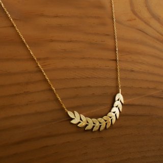 گردنبند طلا 18 عیار زنانه با زنجیر حلقه‌ای (فلامینگو) نیکان گلد مدل برگ — تصویر 3 از 3