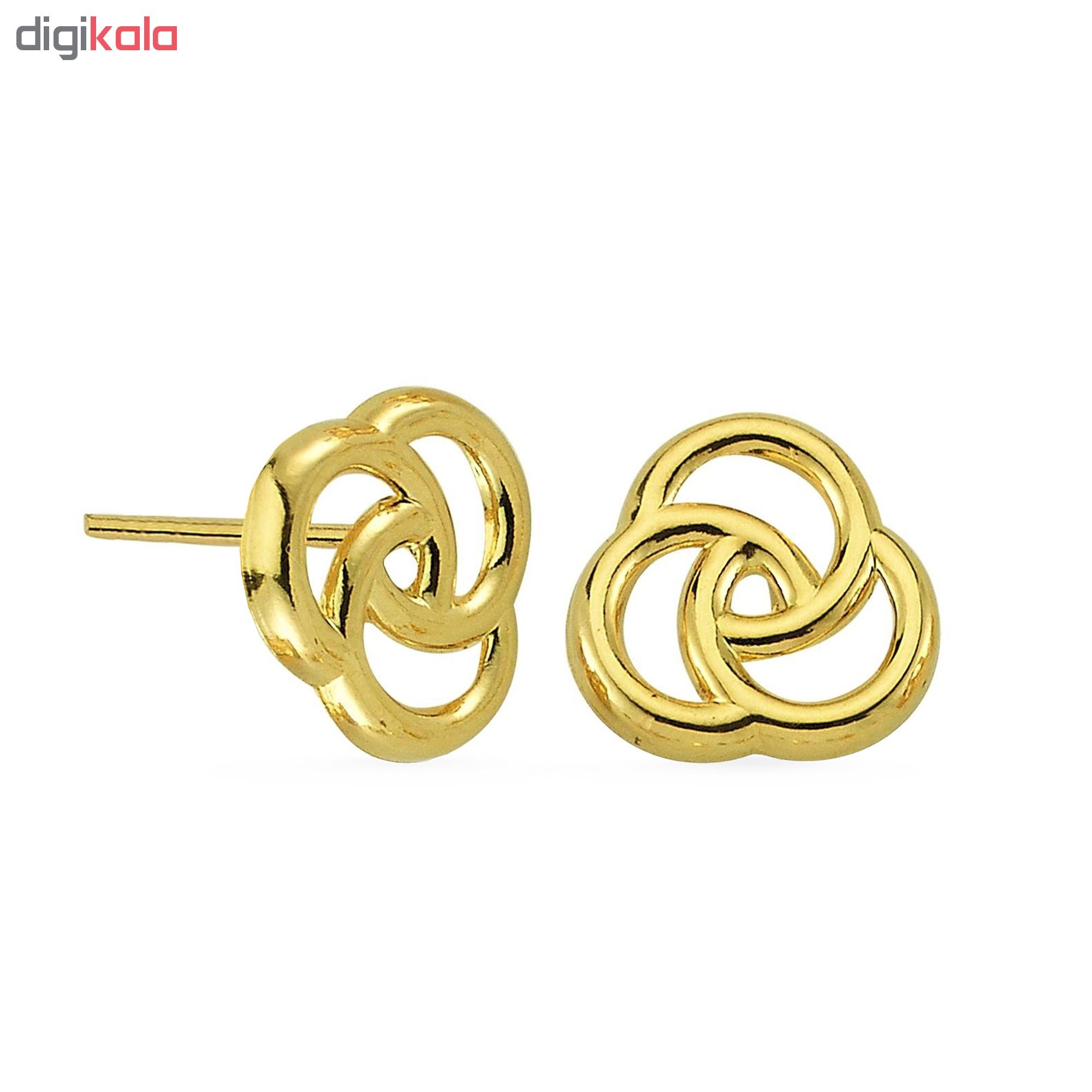 گوشواره طلا 18 عیار زنانه نیکان زر مدل GE106 — تصویر 2 از 4