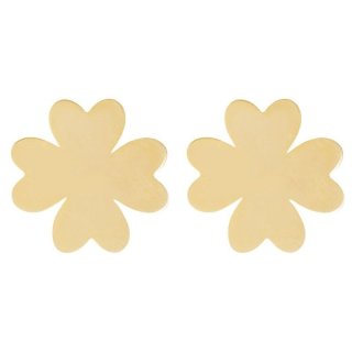 گوشواره طلا 18 عیار زنانه قیراط طرح گل کد GH5217 — تصویر 2 از 3