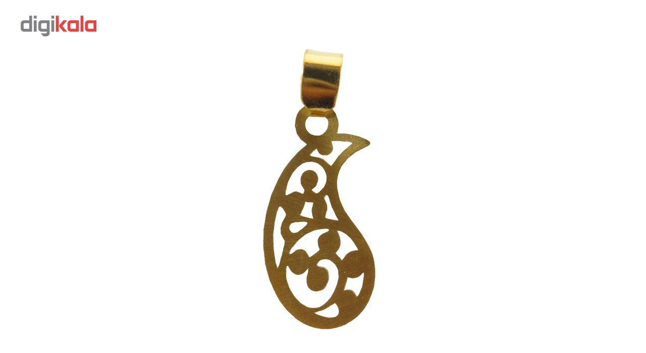 آویز گردنبند طلا 18 عیار نوین زر مدل NZ-109-PL — تصویر 2 از 3