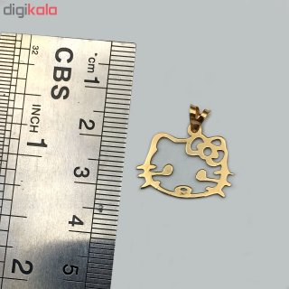 آویز گردنبند طلا 18 عیار دخترانه طرح کیتی — تصویر 2 از 2