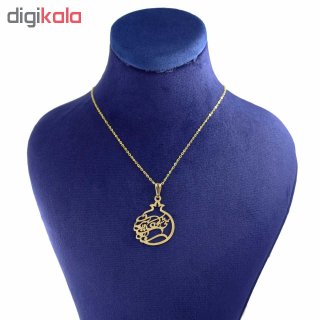 گردنبند طلا 18 عیار زنانه با زنجیر حلقه‌ای (فلامینگو) نیکان گلد مدل انار — تصویر 3 از 3