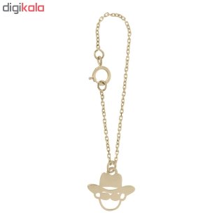 آویز ساعت طلا 18 عیار زنانه طرح کلاه و عینک کد SG546 — تصویر 2 از 2