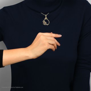 گردنبند طلا 18 عیار زنانه با زنجیر حلقه‌ای (فلامینگو) نیکان گلد مدل انار — تصویر 4 از 4