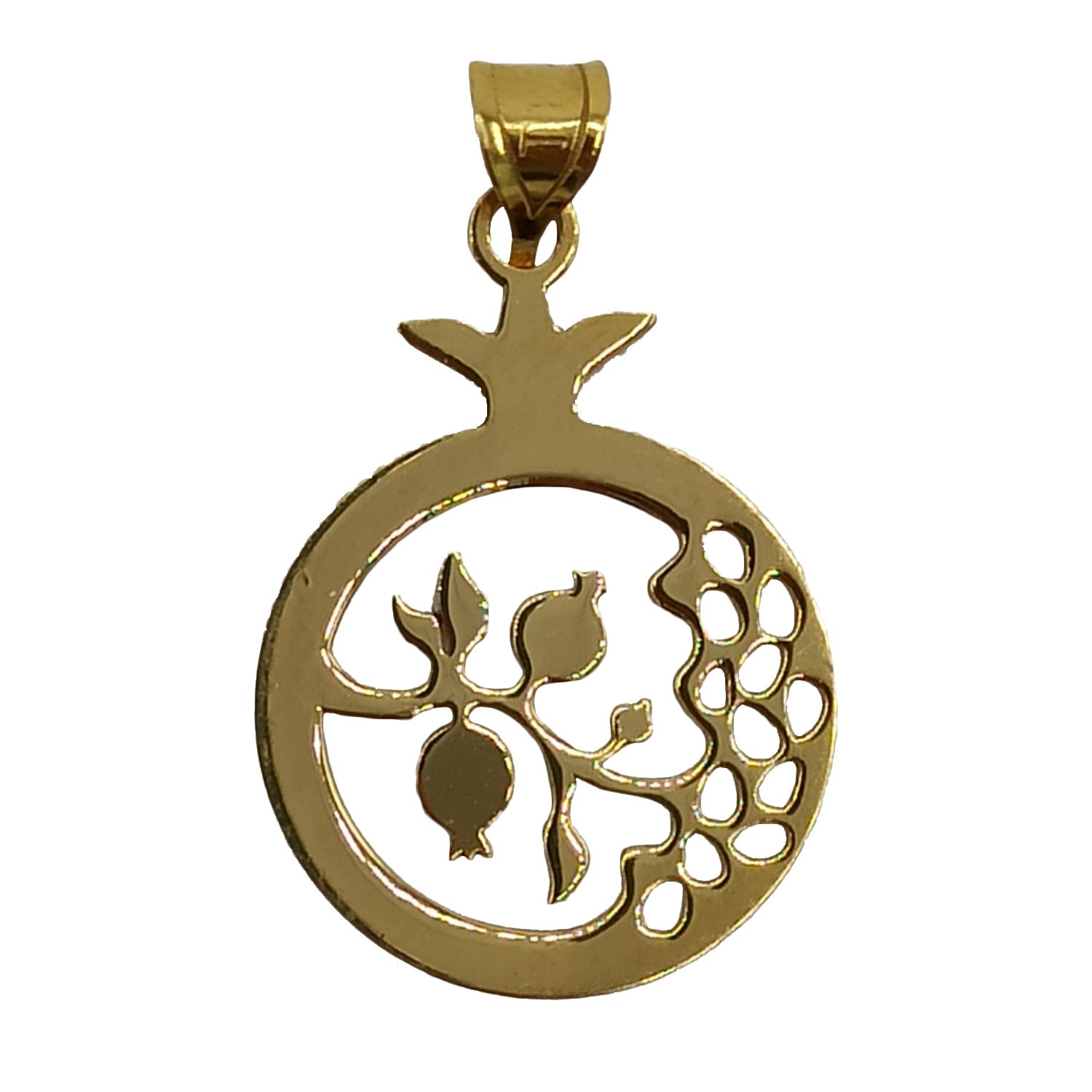 آویز گردنبند طلا 18 عیار زنانه مدل گل انار کد EG118 — تصویر 1 از 2