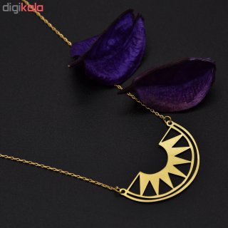 گردنبند طلا 18 عیار زنانه طرح نیم دایره کد 689M386 — تصویر 2 از 3