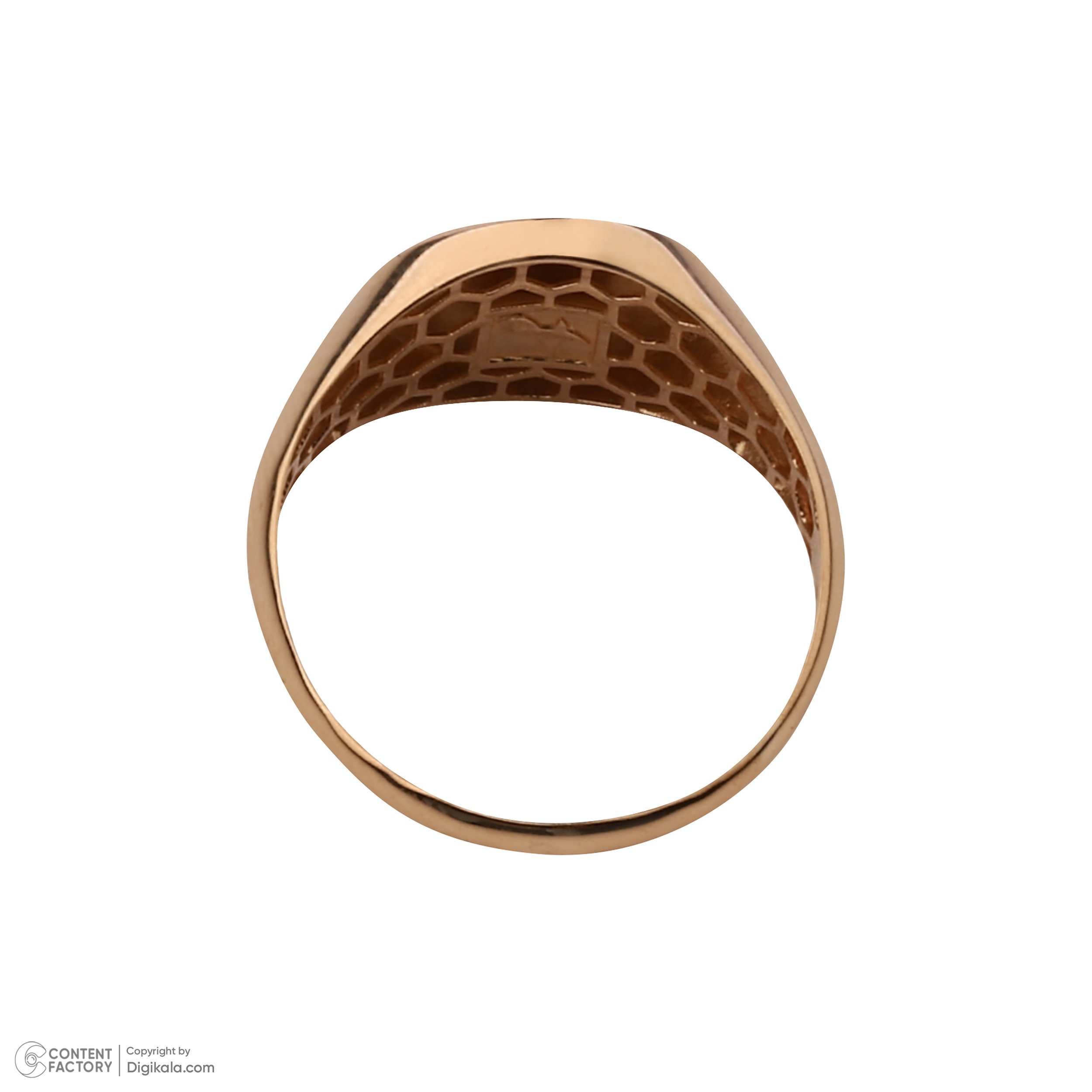 انگشتر طلا 18 عیار زنانه نیکان گلد مدل circle233 — تصویر 4 از 5
