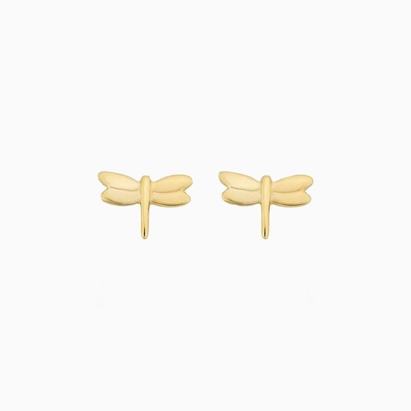 گوشواره طلا 18 عیار زنانه قیراط طرح سنجاقک کد GH5423 — تصویر 2 از 3