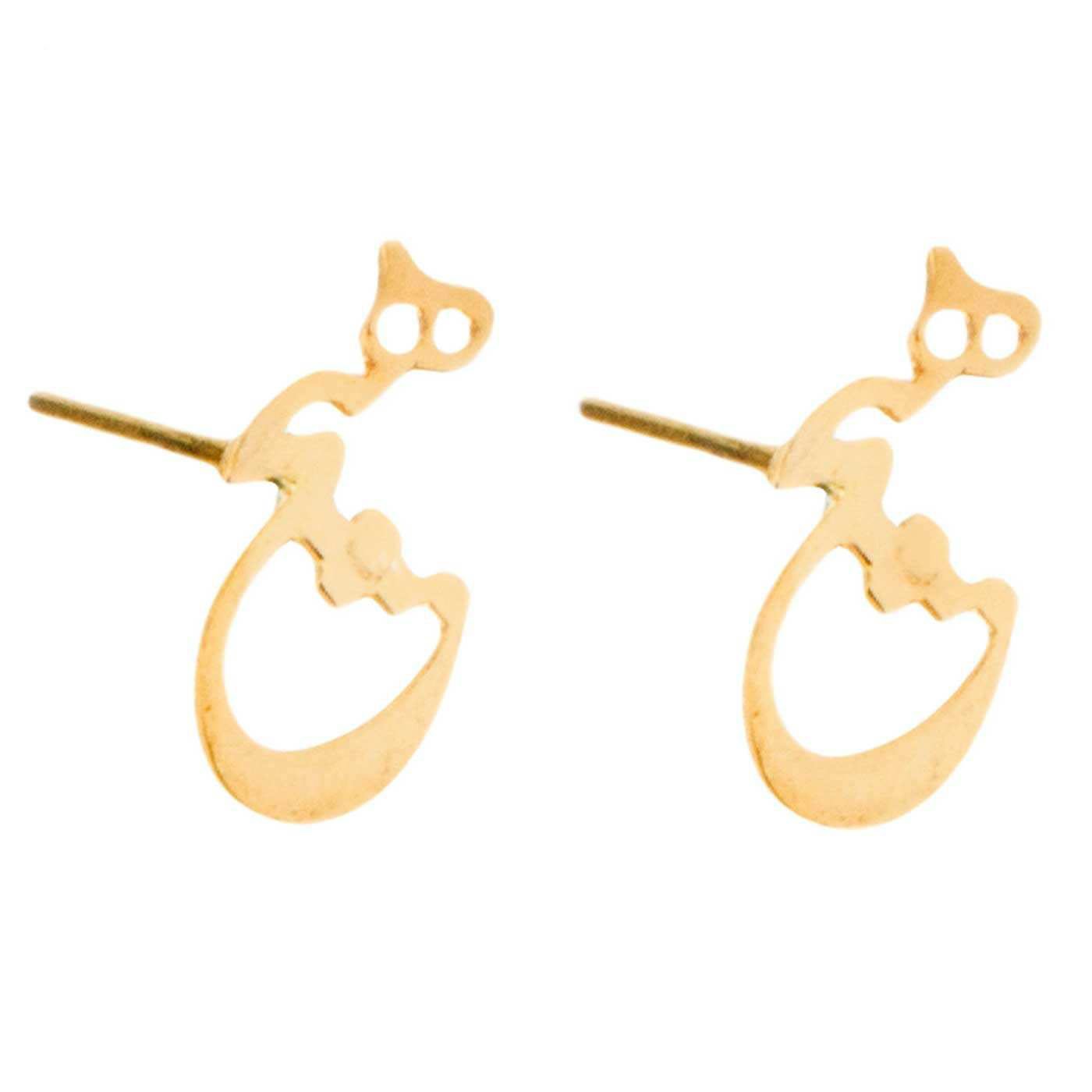 گوشواره طلا 18 عیار زنانه گالری مرجان مدل 0962 — تصویر 2 از 3