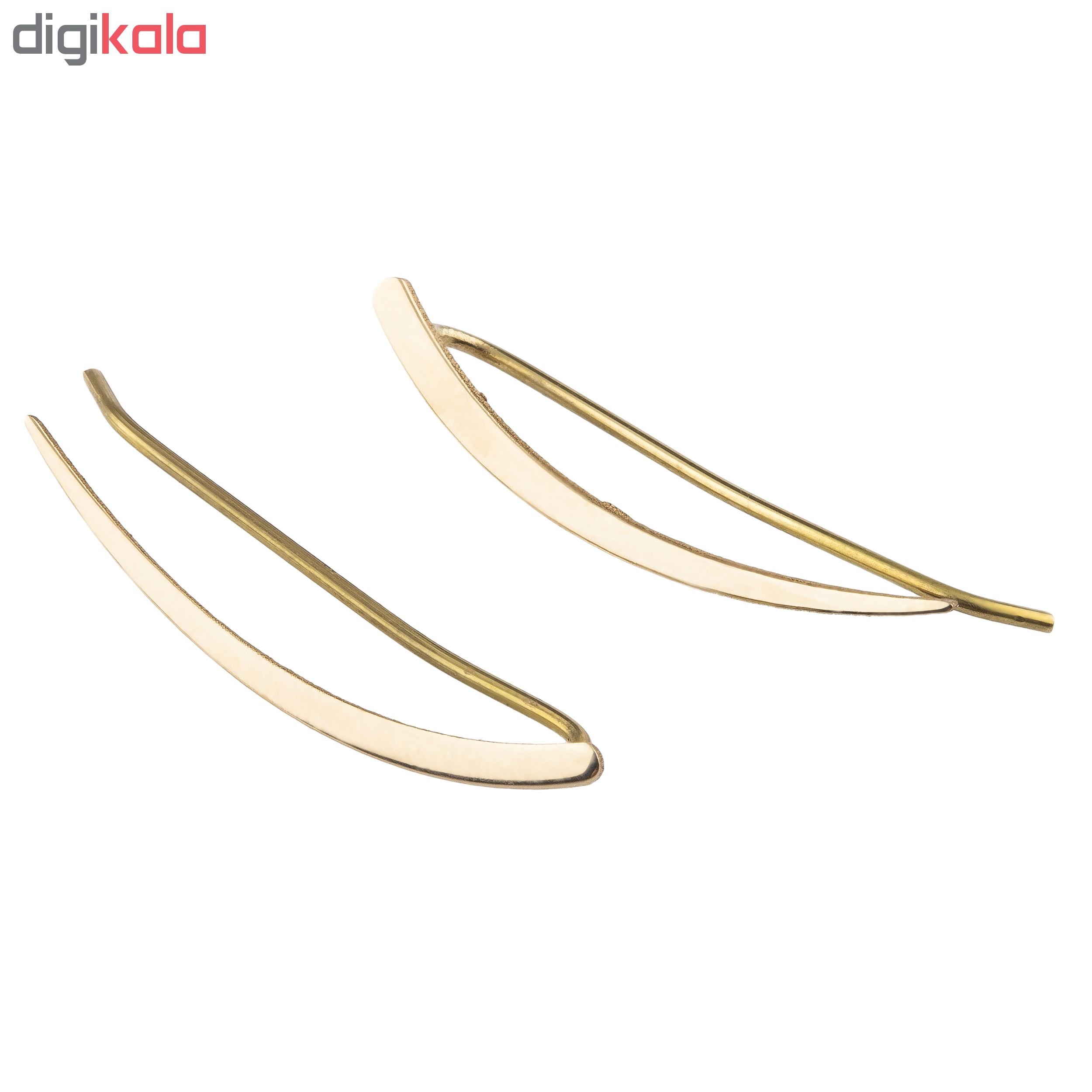 گوشواره طلا 18عیار کد E1001 — تصویر 2 از 4