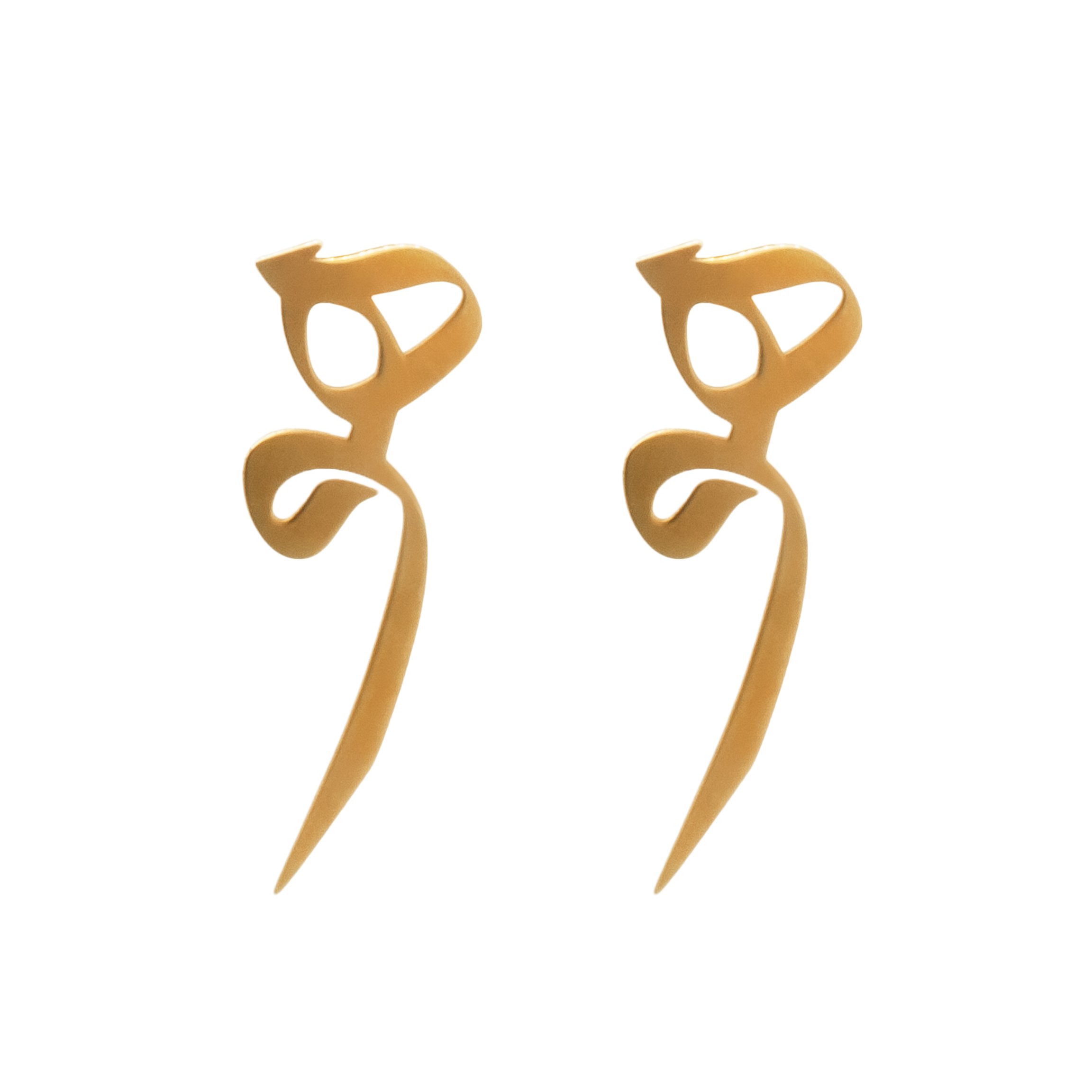 گوشواره طلا ۱۸ عیار زنانه دُرج طرح هو مدل DE42 — تصویر 1 از 4