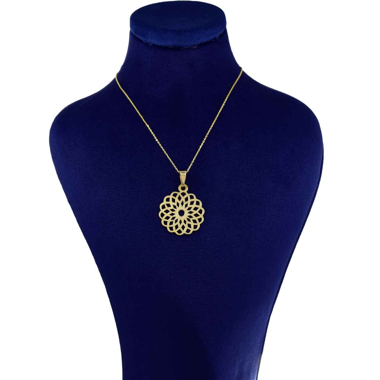 گردنبند طلا 18 عیار زنانه با زنجیر حلقه‌ای (فلامینگو) نیکان گلد مدل NK 5689 — تصویر 1 از 4